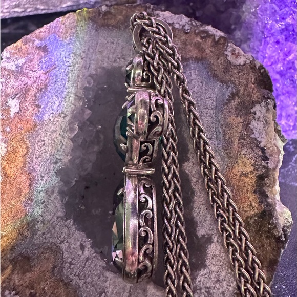 BRIGHTON YOUR TRUE COLOR GRACEFUL Cross Green Purple Swarvoski Tanzanite Crystal - Picture 5 of 8